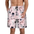 thumbnail image 1 of Kdxio Cat Pattern Mens Casual Shorts - Drawstring Summer Beach Sports Shorts for Men, 1 of 9