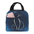 thumbnail image 1 of Kdxio Cat Sketch Print Insulated Lunch Bag,Reusable Tote Lunch Box for Women Men,Leakproof Cooler Lunch Bags for Work Office Travel Picnic, 1 of 6