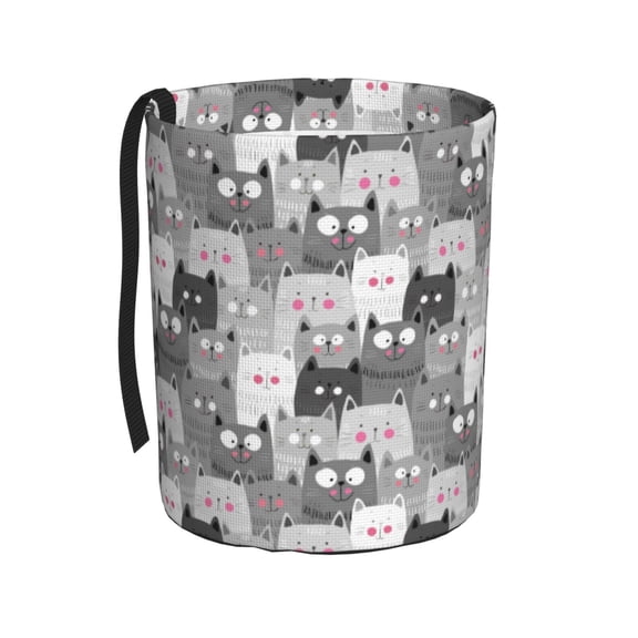 Kdxio Cats Group Car Trash Can Garbage Car Accessories Trash Can Car Waste Bin for for Driver and Passenger Any Vehicle