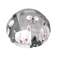 thumbnail image 1 of Kdxio Cats Group Print Shower Cap for Women,Elastic and Reusable,Double Waterproof Layers Bathing Hat, 1 of 9