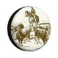 Kdxio Cattle Drive By Two Cowboys for Tire Cover Wheel Protectors Tyre