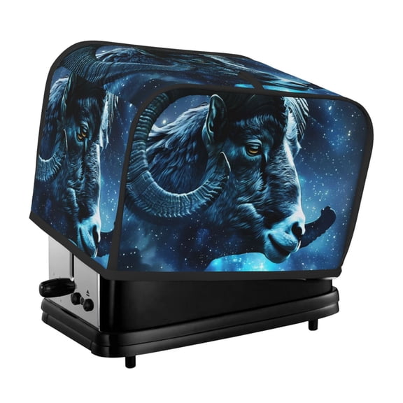 Kdxio Celestial Ram Night Sky Print Toaster Cover Bread Machine Cover Fits for Most Standard 2 Slice Toasters,Keep Toaster Free From Dust And Fingerprint Oven Dustproof Cover