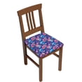 thumbnail image 1 of Kdxio Chair Seat Covers Blue Skull Flower Print Chair Covers for Dining Room Square Washable Chair Protector Seat(Two Pieces), 1 of 5