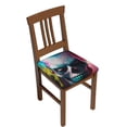 thumbnail image 1 of Kdxio Chair Seat Covers Modern Abstract Colorful Skull A Print Chair Covers for Dining Room Square Washable Chair Protector Seat(Six Piece), 1 of 5