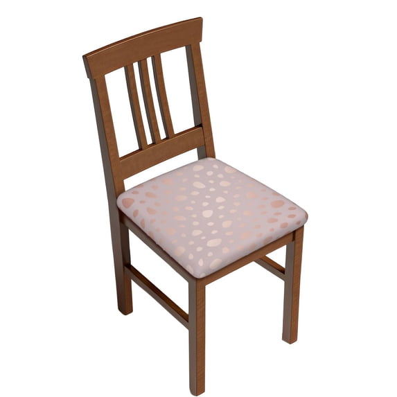 Kdxio Chair Seat Covers Rose Gold Abstract Spots 1 Print Chair Covers for Dining Room Square Washable Chair Protector Seat(Six Piece)