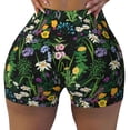 thumbnail image 1 of Kdxio Chamomile Print Workout Shorts for Women Seamless Soft Smooth Gym Yoga Scrunch Active Shorts, 1 of 9