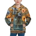thumbnail image 1 of Kdxio Charming Daisy Bouquet Art Pattern Boys Athletic Unisex Boys Girls Hoodie with Pocket Sweatshirts-Medium, 1 of 6