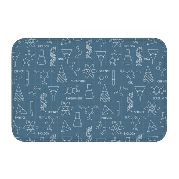 Kdxio Chemical Formulas And Objects,16" x 24", Non-Slip Front Door Mats,Outdoor Welcome Mat Washable
