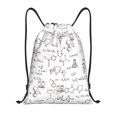 thumbnail image 1 of Kdxio Chemical Formulas Print Drawstring Backpack Bag,Waterproof Draw String Back Sack, Gym Drawstring Bags Swim Bag For Unisex, 1 of 5