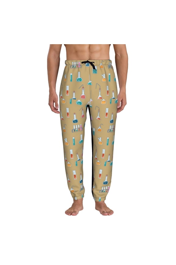 Chemistry Class Pattern Joggers,Sweatpants for Men with Pockets-Large