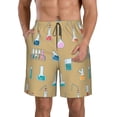 thumbnail image 1 of Kdxio Chemistry Class Pattern Mens Casual Shorts - Drawstring Summer Beach Sports Shorts for Men, 1 of 5