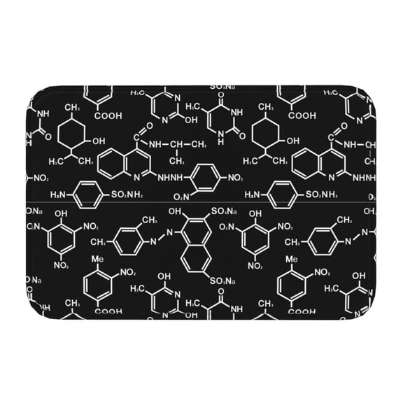 Kdxio Chemistry Formulas 1,16" x 24", Non-Slip Front Door Mats,Outdoor Welcome Mat Washable