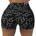 thumbnail image 1 of Kdxio Chemistry Formulas 1 Print Workout Shorts for Women Seamless Soft Smooth Gym Yoga Scrunch Active Shorts, 1 of 5