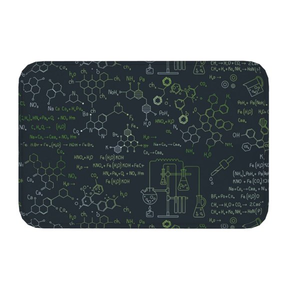 Kdxio Chemistry Formulas 2,16" x 24", Non-Slip Front Door Mats,Outdoor Welcome Mat Washable