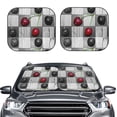 thumbnail image 1 of Kdxio Cherries Laid Print 2-Piece Sun Shade Front Windshield - Foldable Car Front Window Sunshades For Most Sedans Suv Truck, 1 of 6