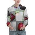 thumbnail image 1 of Kdxio Cherries laid Print Womens Oversized Hoodies Sweatshirts Hooded Pullover Tops Sweaters Casual-Large, 1 of 7