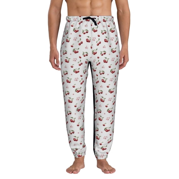 Kdxio Cherry Berries Pattern Joggers,Sweatpants for Men with Pockets-3X-Large