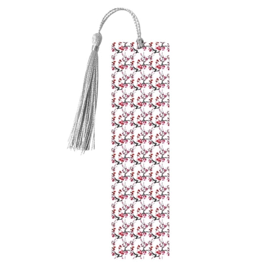 Kdxio Cherry Blossoms Print Metal Tassel Bookmarks,Perfect Gift for Art Lovers and Bookworms Metal Bookmarks for Women
