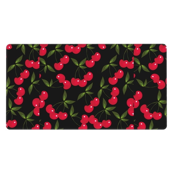 Kdxio Cherry Print Large Gaming Mouse Pad,Non-Slip Base,Water Resist Keyboard Pad for Gamer,Office & Home,29.5 x 15.8 in