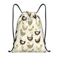 thumbnail image 1 of Kdxio Chicken Cartoon Print Drawstring Backpack Bag,Waterproof Draw String Back Sack, Gym Drawstring Bags Swim Bag For Unisex, 1 of 9