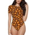 thumbnail image 1 of Kdxio Chicken Legs 1 for Women's Short-Sleeved Onesie Stylish Round Neck Pajamas Bodysuit Jumpsuit Nightwear-Large, 1 of 7
