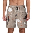 thumbnail image 1 of Kdxio Chicken Print Men'S Swim Trunks With Compression Liner 7 Inch Inseam Quick Dry Swim Shorts, 1 of 7