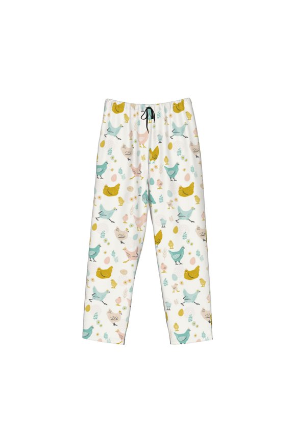 Chicken Print Men's Sleep Pajama Pant Lounge Pants with Pockets