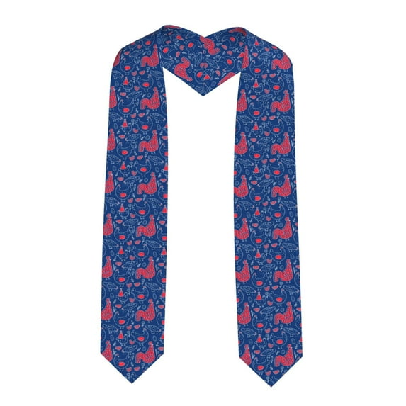Kdxio Chicken and Rooster Graduation Stole Class, Graduation Sash, Unisex Adult 36" Academic Commencements-Sharp Corner