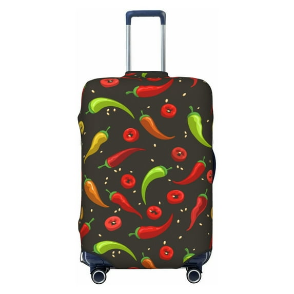 Kdxio Chili2 Pattern Luggage Cover for Travel,Elastic and Durable,Fits 18-32 Inch,Anti-Scratch Suitcase Protector