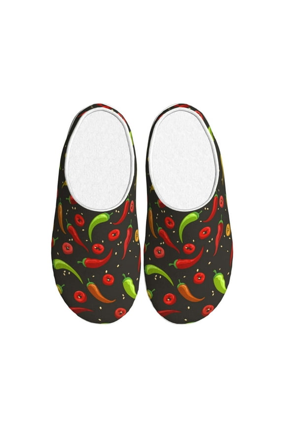 Chili2 Women's Men's Slippers Plush Slip-On House Slipper for Winter Indoor Soft Cushion Non-slip Fluffy Slides Slippers-37/38