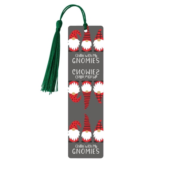Kdxio Chillin with My Gonme Print Metal Tassel Bookmarks,Perfect Gift for Art Lovers and Bookworms Metal Bookmarks for Women