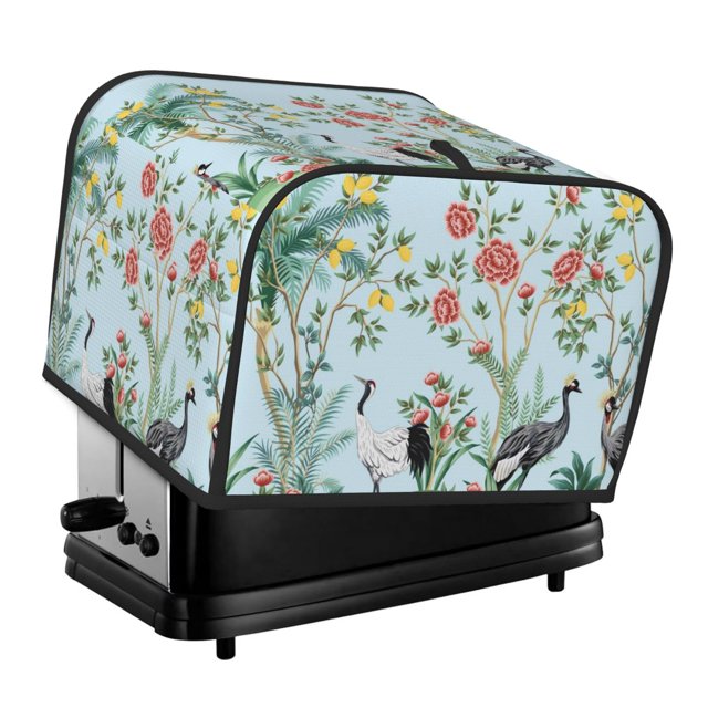 Kdxio Chinoiserie Floral Palm Tree Print Toaster Cover Bread Machine