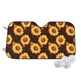 thumbnail image 1 of Kdxio Chocolate Plaid Sunflower A Print Windshield Sun Shade,UV Rays and Sun Heat Protection,Sunshade for Car Windshield,Car Shade Front Windshield - Small, 1 of 5