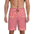thumbnail image 1 of Kdxio Chocolate with Flowing Cream Print Mens Sleep Shorts Bottoms Soft Comfy Pajama Wear Pants with Drawstring Pockets, 1 of 7