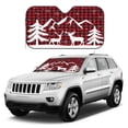 thumbnail image 1 of Kdxio Christmas Buffalo Plaid Print Windshield Sun Shade, Foldable Sun Blocker for Car,Truck,SUV Automotive Interior Sun Protection,Reflective Shade for Front Windshield(Small), 1 of 7