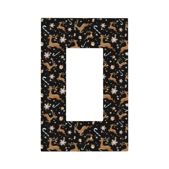 Kdxio Christmas Cookie Reindeer Decorator Light Switch or Receptacle Outlet Wall Plate Decorator Wall Plate Child Safe Outlet Cover-Style U