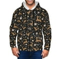 thumbnail image 1 of Kdxio Christmas Cookie Reindeer Print Men Hoodies Casual Hoodies for Men with Zip Pockets Full Zip Long Sleeve Sweatshirt Sports Hooded Jacket-3X-Large, 1 of 5