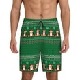 thumbnail image 1 of Kdxio Christmas Corgis Print Mens Sleep Shorts Bottoms Soft Comfy Pajama Wear Pants with Drawstring Pockets, 1 of 5