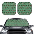 thumbnail image 1 of Kdxio Christmas Dachshund Print 2-Piece Sun Shade Front Windshield - Foldable Car Front Window Sunshades for Most Sedans SUV Truck, 1 of 6