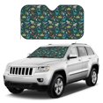 thumbnail image 1 of Kdxio Christmas Dinosaur colorful Print Windshield Sun Shade, Foldable Sun Blocker for Car,Truck,SUV Automotive Interior Sun Protection,Reflective Shade for Front Windshield(Small), 1 of 6