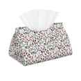 thumbnail image 1 of Kdxio Christmas Elements Print Tissue Box Cover,Modern PU Leather Rectangular Tissue Box Holder for Bathroom Living Room Bedroom Office Desk Car Home, 1 of 9