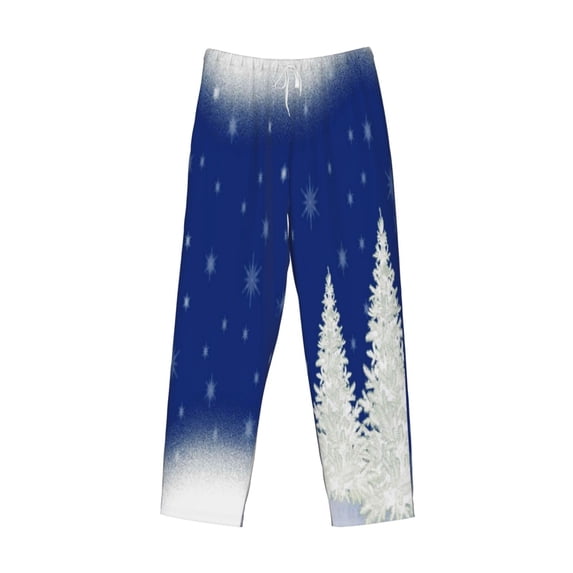 Kdxio Christmas Fir Tree Print Men's Sleep Pajama Pant Lounge Pants with Pockets