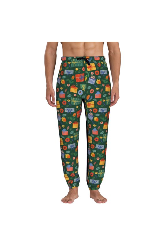 Christmas Gift Pattern Joggers,Sweatpants for Men with Pockets-Small