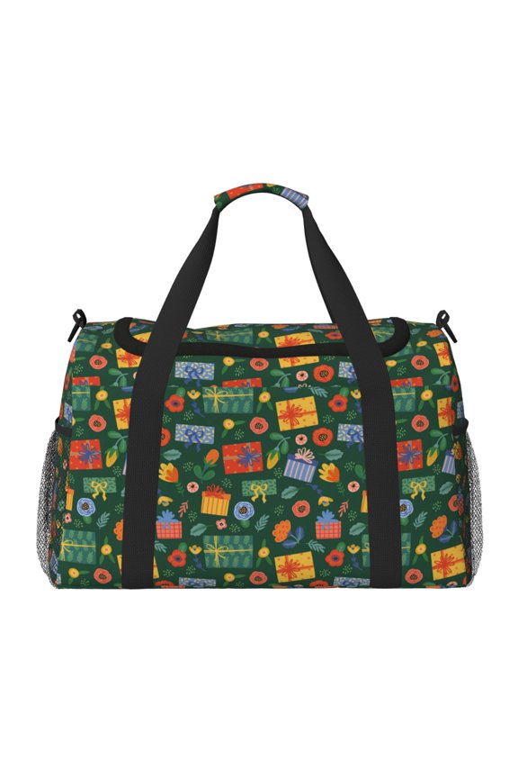 Christmas Gift Travel Duffel Bag Gym Bag Weekender Travel Bag Gym Bag for Women &Men Airplane Travel Essentials for Flying