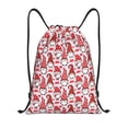 thumbnail image 1 of Kdxio Christmas Gnome Print Drawstring Backpack Bag,Waterproof Draw String Back Sack, Gym Drawstring Bags Swim Bag For Unisex, 1 of 5