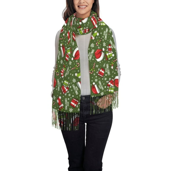Kdxio Christmas Hat sock Women's Scarf Womens Winter Scarf, Fashion Scarfs for Women, Shawls and Wraps, Long Blanket Scarf