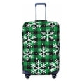thumbnail image 1 of Kdxio Christmas Pattern At Buffalo Plaid Pattern Luggage Cover for Travel,Elastic and Durable,Fits 18-32 Inch,Anti-Scratch Suitcase Protector, 1 of 9