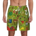 thumbnail image 1 of Kdxio Christmas Print Men'S Swim Trunks With Compression Liner 7 Inch Inseam Quick Dry Swim Shorts, 1 of 7
