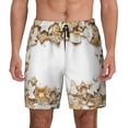 thumbnail image 1 of Kdxio Christmas Print Men'S Swim Trunks With Compression Liner 7 Inch Inseam Quick Dry Swim Shorts, 1 of 7