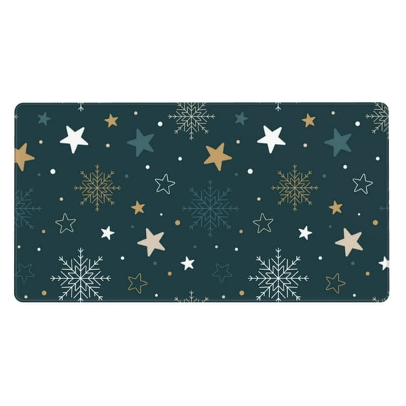 Kdxio Christmas Snowflake Print Large Gaming Mouse Pad,Non-Slip Base,Water Resist Keyboard Pad for Gamer,Office & Home,29.5 x 15.8 in